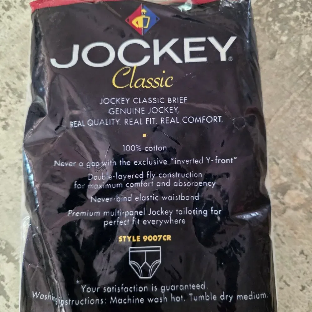 Jockey Classic Men's White Brief Underwear Package of 3 Size 36